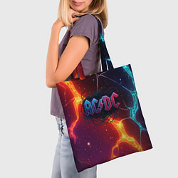 Сумка-шопер ACDC логотип в градиенте, цвет: 3D-принт — фото 2