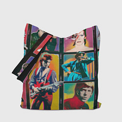 Сумка-шоппер David Bowie vintage collage
