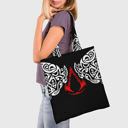 Сумка-шопер Силуэт ворона - Aссасинс Крид, цвет: 3D-принт — фото 2
