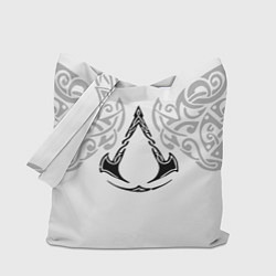 Сумка-шопер Ассасин Крид - узор ворон, цвет: 3D-принт