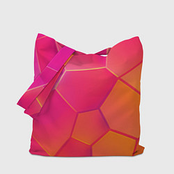 Сумка-шопер Розово-оранжевые плиты, цвет: 3D-принт