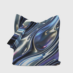 Сумка-шопер Серебро жидкий металл, цвет: 3D-принт