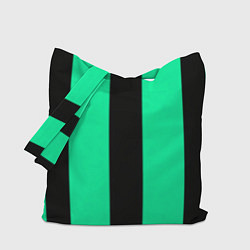 Сумка-шоппер Color turquoise black line