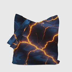 Сумка-шопер Молния на камуфляжной текстуре, цвет: 3D-принт