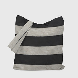 Сумка-шопер Текстурные черно-белые полосы, цвет: 3D-принт
