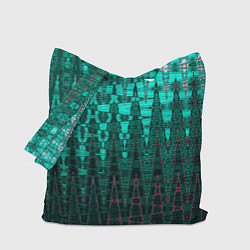 Сумка-шопер Нефритовый зелёный абстракция, цвет: 3D-принт