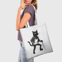Сумка-шопер Кот - Фредди Меркьюри, цвет: 3D-принт — фото 2