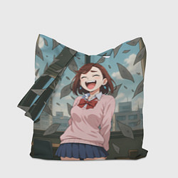 Сумка-шопер Сиратори Айра смеется - Дандадан, цвет: 3D-принт