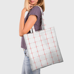 Сумка-шопер Color white red crosses, цвет: 3D-принт — фото 2