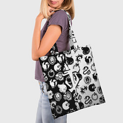 Сумка-шопер Doom anime black pattern, цвет: 3D-принт — фото 2