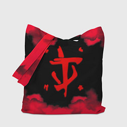 Сумка-шопер Doom огненные краски, цвет: 3D-принт