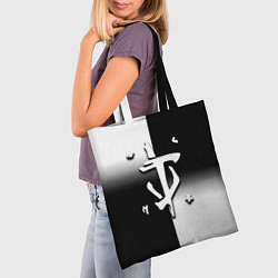 Сумка-шопер Doom black geometry, цвет: 3D-принт — фото 2