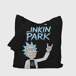 Сумка-шопер Linkin Park и Рик рокер двухсторонняя, цвет: 3D-принт