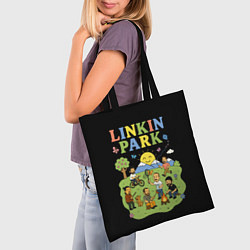 Сумка-шопер Linkin Park, мультяшный стиль, цвет: 3D-принт — фото 2