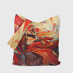 Сумка-шопер Genshin Impact Mavuika bike, цвет: 3D-принт