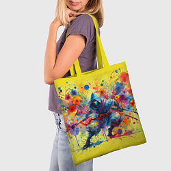 Сумка-шопер Japanese cool ninja - watercolor fantasy, цвет: 3D-принт — фото 2