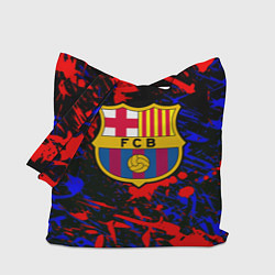 Сумка-шопер Барселона абстрактные краски, цвет: 3D-принт