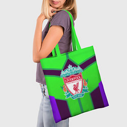 Сумка-шопер Liverpool геометрия текстура спорт, цвет: 3D-принт — фото 2
