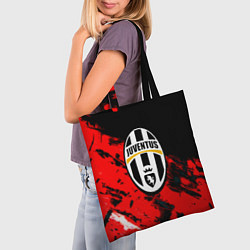 Сумка-шопер Juventus кераски текстура, цвет: 3D-принт — фото 2