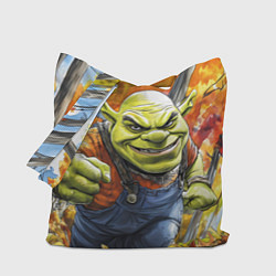 Сумка-шопер Шрек в осеннем лесу, цвет: 3D-принт