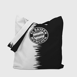 Сумка-шоппер Бавария Мюнхен черно белые штрихи