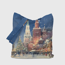 Сумка-шопер Новый год - Москва, цвет: 3D-принт