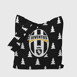 Сумка-шопер Ювентус ёлочки паттерн, цвет: 3D-принт