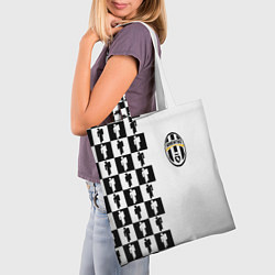 Сумка-шопер Ювентус паттерн люди, цвет: 3D-принт — фото 2