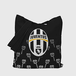 Сумка-шопер Ювентус белые розы, цвет: 3D-принт