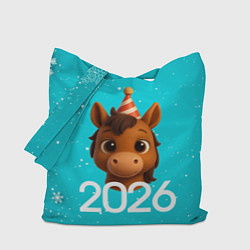 Сумка-шопер Голова лошадки, цвет: 3D-принт