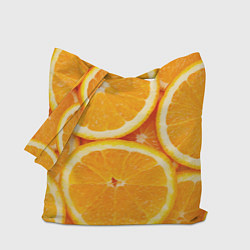 Сумка-шопер Апельсин, цвет: 3D-принт