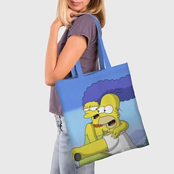 Сумка-шопер Гомер и Мардж, цвет: 3D-принт — фото 2