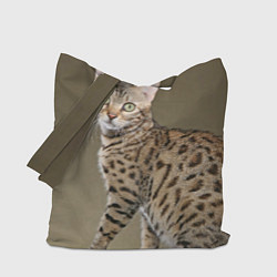 Сумка-шопер Пятнистый котик, цвет: 3D-принт