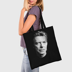 Сумка-шопер David Bowie: Black Face, цвет: 3D-принт — фото 2