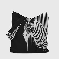 Сумка-шопер Жидкая зебра, цвет: 3D-принт