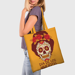 Сумка-шопер Мексиканский череп, цвет: 3D-принт — фото 2