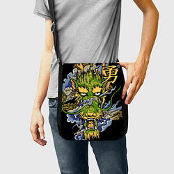 Сумка на плечо Зеленый дракон, цвет: 3D-принт — фото 2