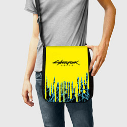 Сумка на плечо Cyberpunk 2077: Yellow Style, цвет: 3D-принт — фото 2