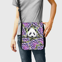 Сумка на плечо Панда среди цветов, цвет: 3D-принт — фото 2