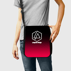Сумка на плечо LINKIN PARK LOGO CARBON, цвет: 3D-принт — фото 2
