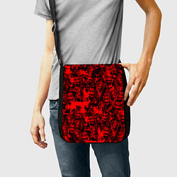 Сумка на плечо LA CASA DE PAPEL RED CODE PATTERN, цвет: 3D-принт — фото 2