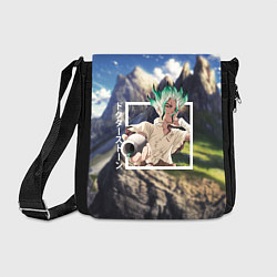 Сумка на плечо Доктор Стоун Dr Stone, Сэнку Ишигами Ishigami Senk, цвет: 3D-принт