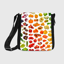 Сумка на плечо VEGETABLE FRUIT ABUNDANCE, цвет: 3D-принт