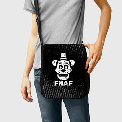 Сумка на плечо FNAF с потертостями на темном фоне, цвет: 3D-принт — фото 2