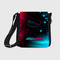 Сумка на плечо Jaguar - neon gradient: символ, надпись, цвет: 3D-принт