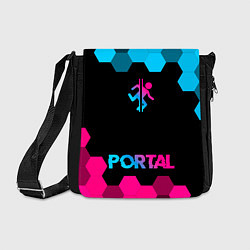 Сумка на плечо Portal - neon gradient: символ, надпись, цвет: 3D-принт