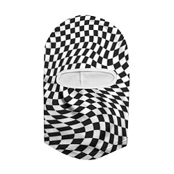 Балаклава Черно-белая клетка Black and white squares, цвет: 3D-белый — фото 2