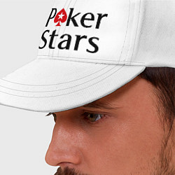 Бейсболка Poker Stars, цвет: белый — фото 2