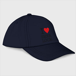 Бейсболка I love Sherlock, цвет: тёмно-синий
