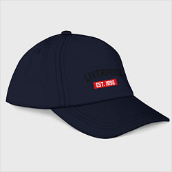 Бейсболка FC Liverpool Est. 1892, цвет: тёмно-синий